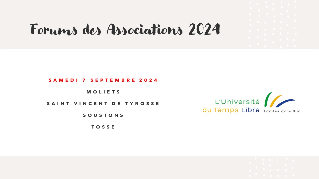 Forums des associations 7 septembre 2024